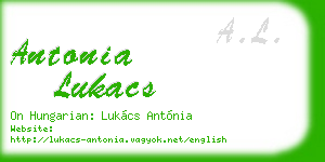 antonia lukacs business card